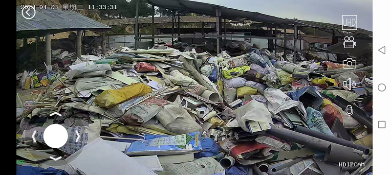 召陵区邓襄镇韩店村收垃圾处天视通球机实拍