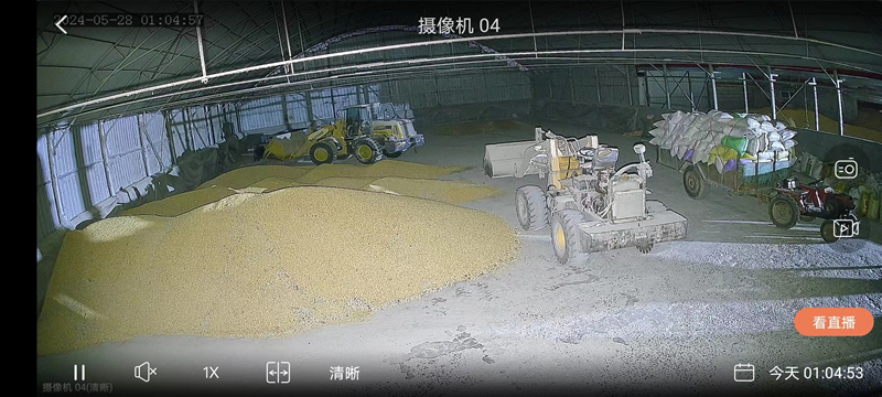 邓襄镇韩店村收粮店无光全彩枪机录像机