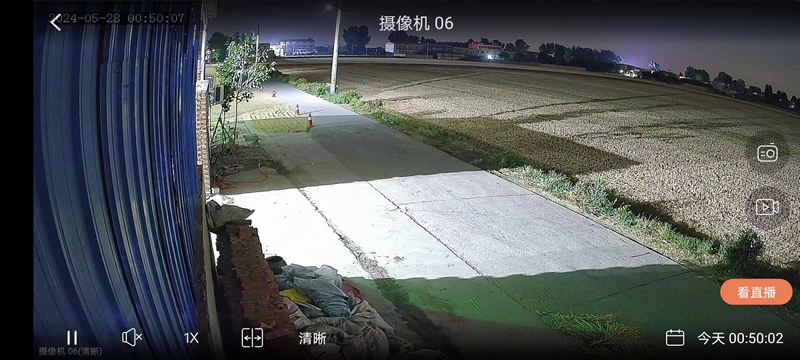 漯河市万金镇柿园张村收粮店全彩无光监控枪机6头