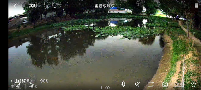 漯河市召陵区邓襄镇洼张村鱼塘太阳能4G监控球机